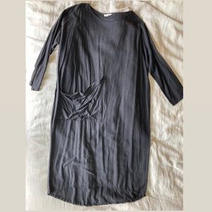 Elizabeth Suzann long sleeve raw silk Harper Dress